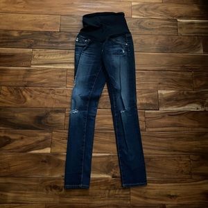 Maternity AG ripped blue jeans